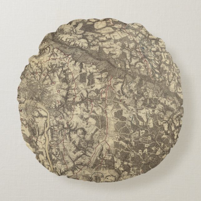 Cojín Redondo Richmond, Virginia (Anverso)