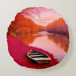 Cojín Redondo Río Rojo Sunrise