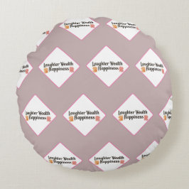 Cojín Redondo Riqueza de la felicidad