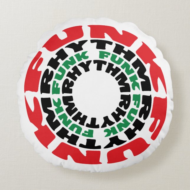 Cojín Redondo Ritmo Funk Funk Rhythm (Anverso)