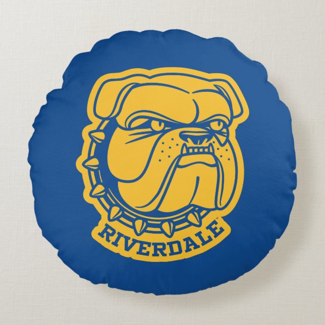 Cojín Redondo Riverdale Bulldog Head (Anverso)