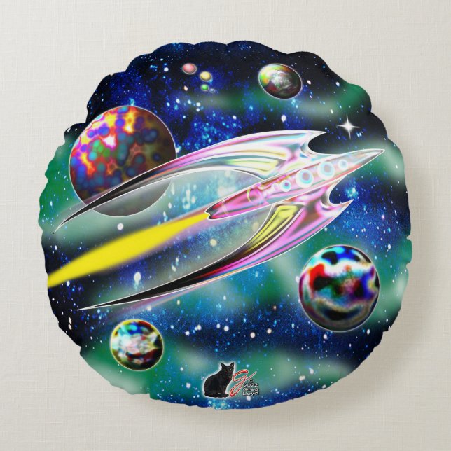 Cojín Redondo Roca de vidrio (Anverso)