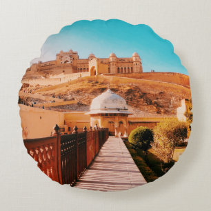 COJÍN REDONDO ROJA DE MURO