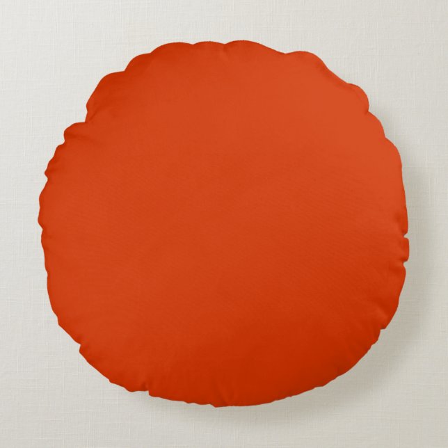 Cojín Redondo Rojo de amapola (Anverso)