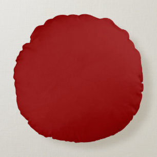 Cojín Redondo Rojo manzana de caramelo oscuro color sólido