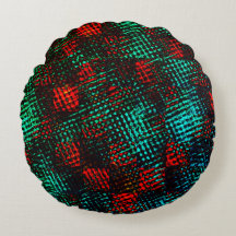 Rojo y azul verdoso, cuadrados o cubos rayados