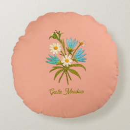 Cojín Redondo Romantic Flower – Botanical Fantasy Bouquet Pillow