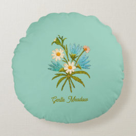 Cojín Redondo Romantic Flower – Botanical Fantasy Bouquet Pillow
