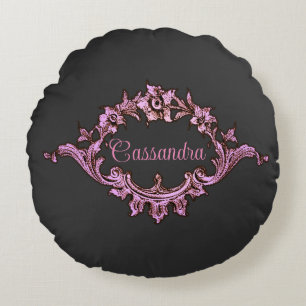 Cojín Redondo Romántico Steampunk victoriano vintage personaliza