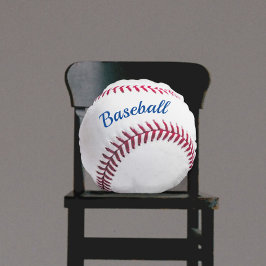 Cojín Redondo Ronda de Personalizable de Béisbol