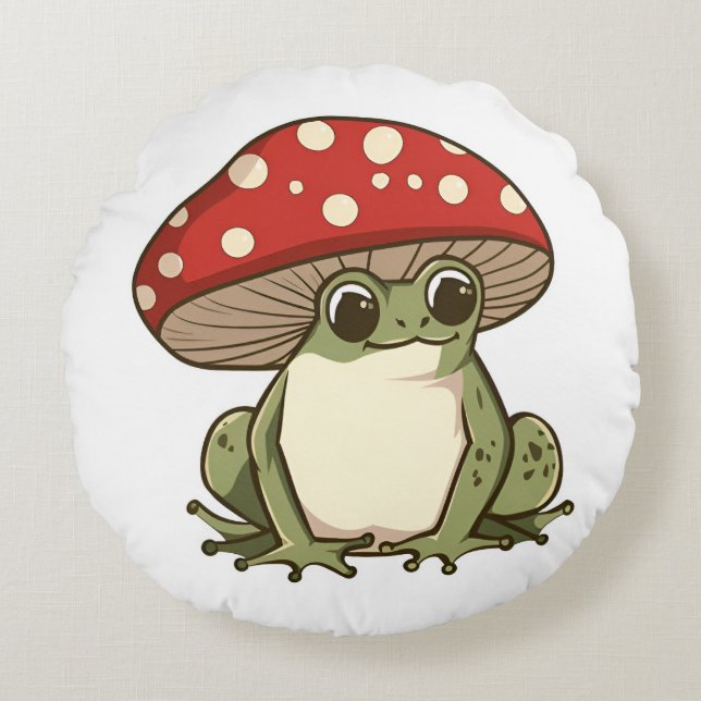 Cojín Redondo Ropa de setas (Anverso)