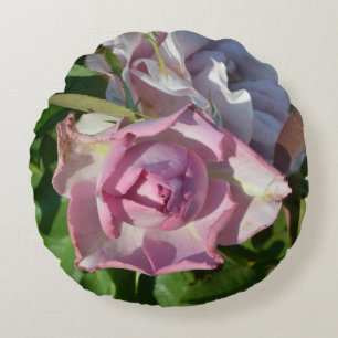 Cojín Redondo Rosa abstracta celestial