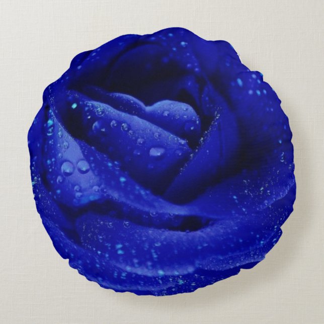 Cojín Redondo Rosa azul (Reverso)