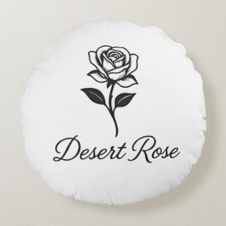 Cojín Redondo Rosa del Desierto