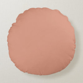 Cojín Redondo Rosa Dorado Sólido, Moderno, Simple