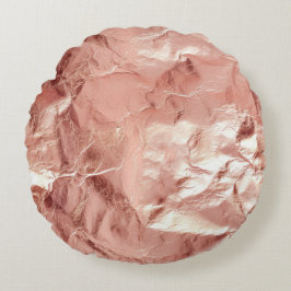 Cojín Redondo Rosa Gold Glam Purpurina