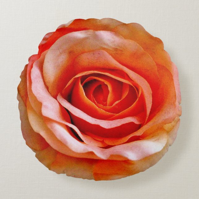 Cojín Redondo Rosa Melocotón (Anverso)