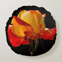 Cojín Redondo Rosa Naranja Peachy