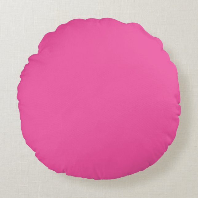 Cojín Redondo Rosa rosa intenso y claro (Anverso)