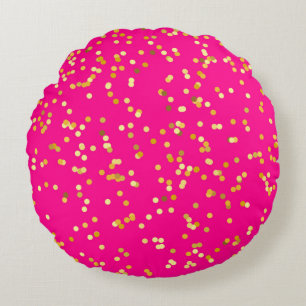 Cojín Redondo Rosa y amarillo