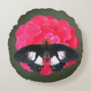 Cojín Redondo Rosa y cola de inflexión