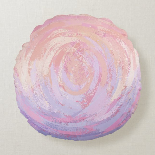 Cojín Redondo Rosa y Stinky (Anverso)