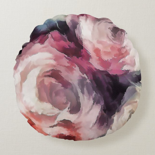 Cojín Redondo Rosas (Anverso)