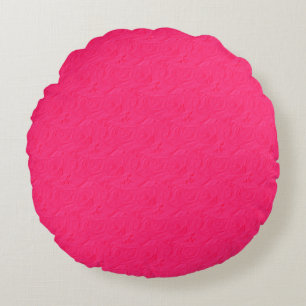 Cojín Redondo Rosas Grabado en relieve, Bubblegum Rosa - Almohad