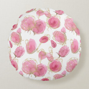 Cojín Redondo Rosas rosadas