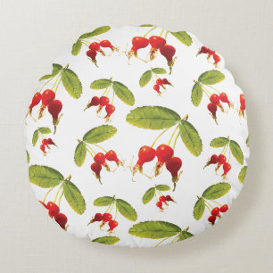 Cojín Redondo Rosehips Patrón 3 ángulos