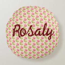 Cojín Redondo Rosen Muster rosa pink