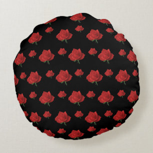 Cojín Redondo Roses rojos