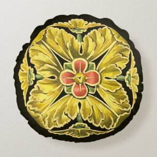 Cojín Redondo Rosette arquitectónico antiguo n.º 3