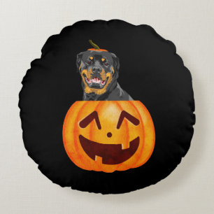 Cojín Redondo Rottweiler Halloween