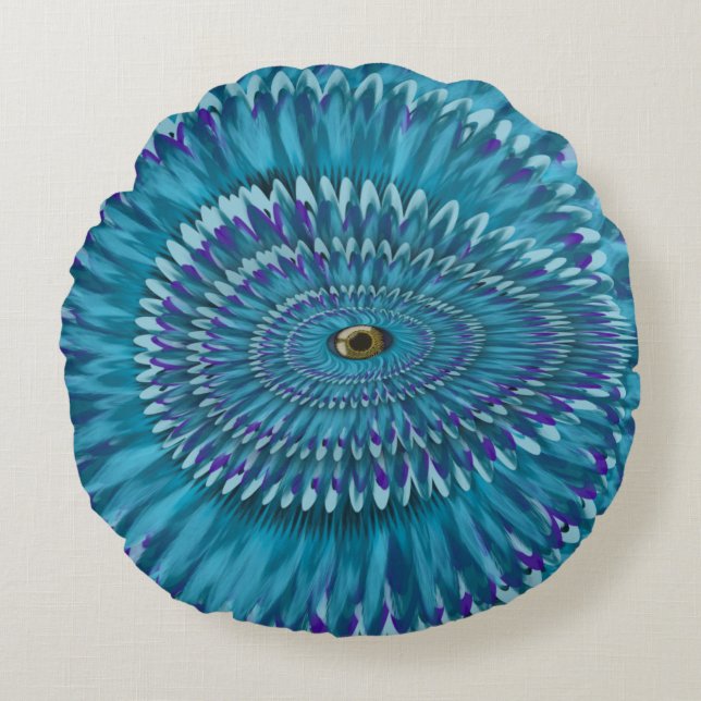 Cojín Redondo Round Jurassic EYE SEE YOU doodle  (Anverso)