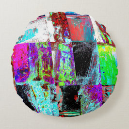 Cojín Redondo Round Pillow – Abstract Grid