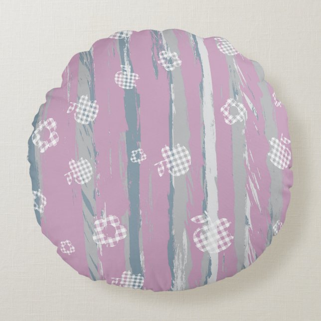 Cojín Redondo Round Pillow – Gingham Orchard (Anverso)