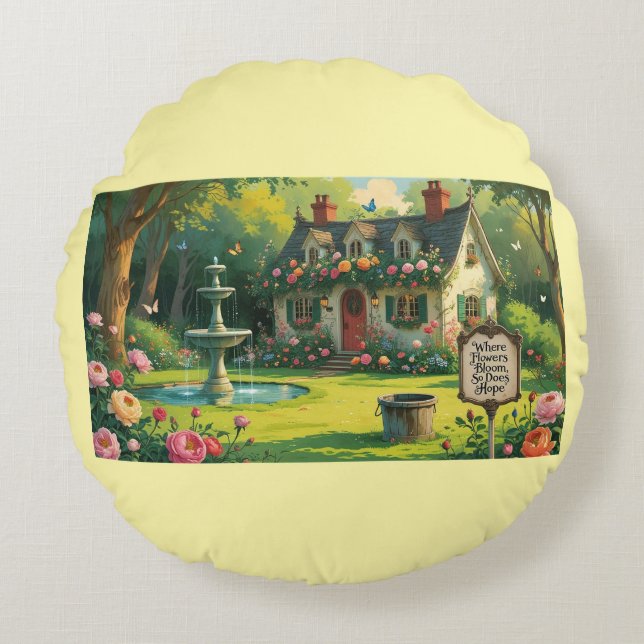 Cojín Redondo Round Pillow-Victorian Garden Round Pillow (Anverso)