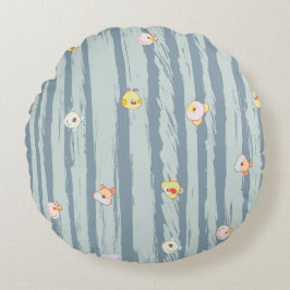 Cojín Redondo Round Pillow – Whimsy Faces