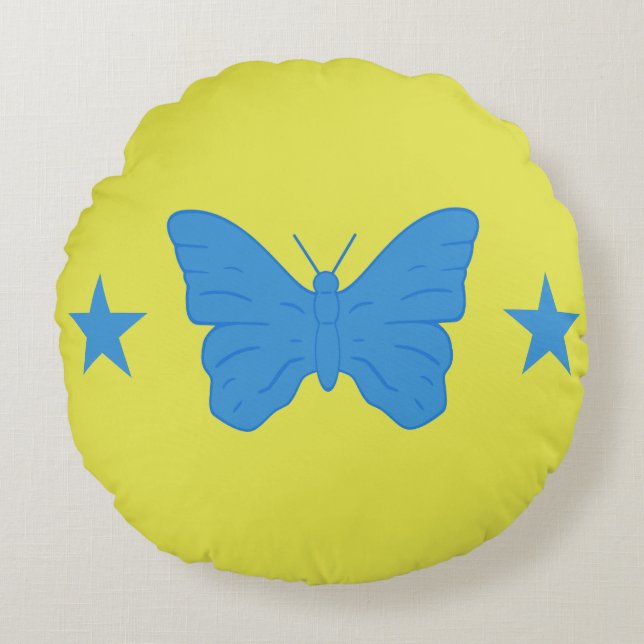 Cojín Redondo Round Throw Pillow with flag of Bady Bassit (Anverso)