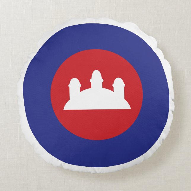Cojín Redondo Roundel de Camboya (Anverso)