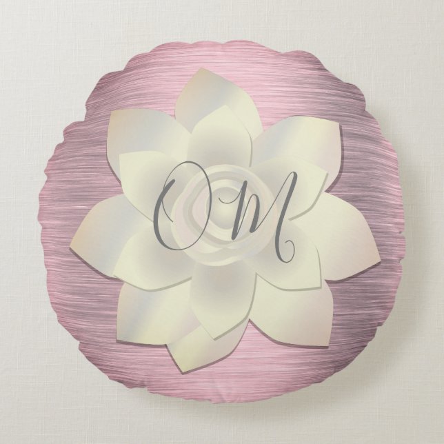 Cojín Redondo Rubor Elegant Lotus OM  (Anverso)