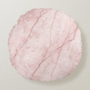 Cojín Redondo Rubor Rosa Polvo Mármol Rosa Orgánico