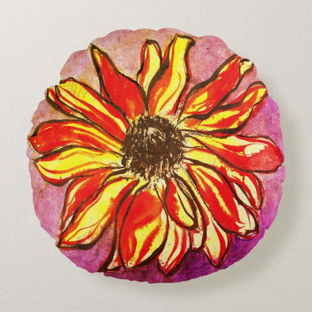 Cojín Redondo *'Rudbeckia Ablaze' (Anverso)