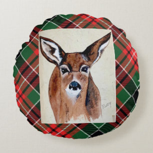 Cojín Redondo Rudy dice Merry Christma