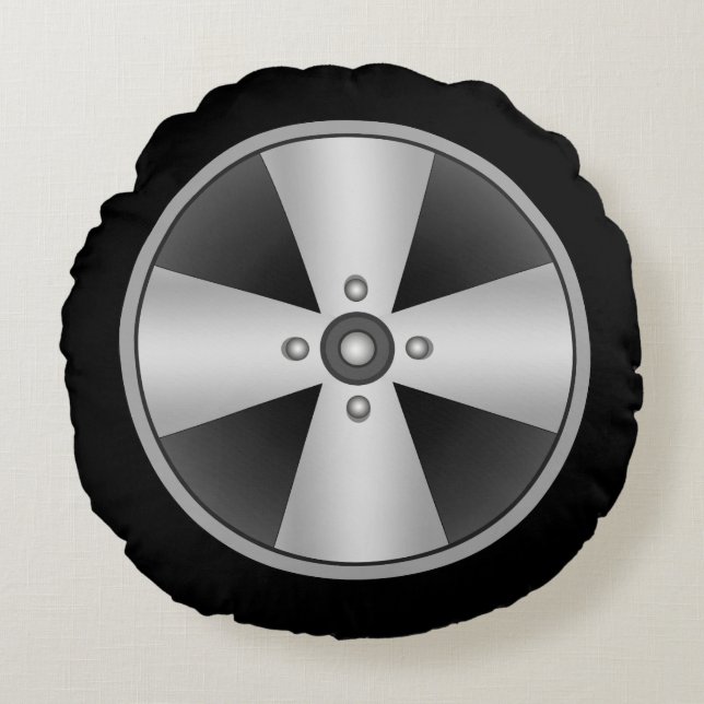 Cojín Redondo Rueda de encargo del mag (Anverso)