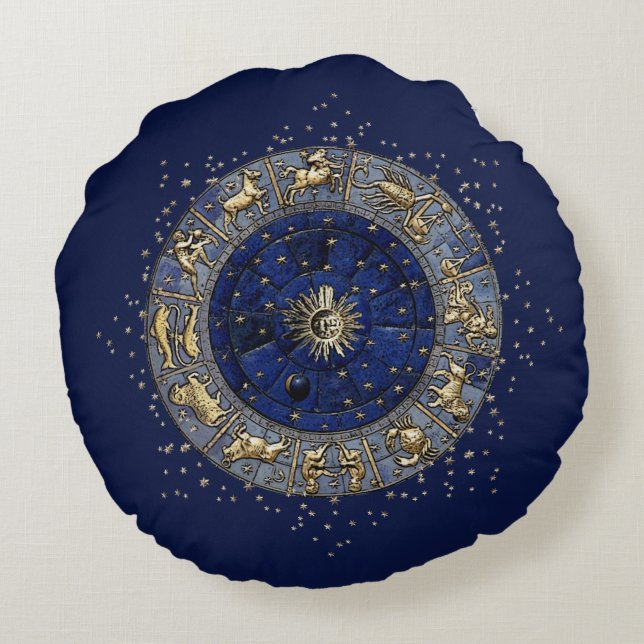 Cojín Redondo Rueda Zodiac (Reverso)
