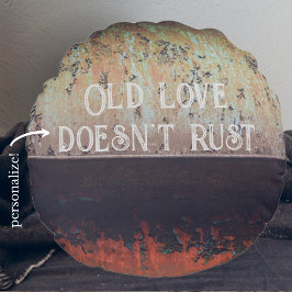 Cojín Redondo Ruiz marrón roja abstracta