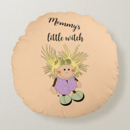 Cojín Redondo Runde Kissen "little witch"