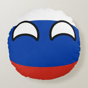 Cojín Redondo Rusia Geeky que tiende divertida Countryball